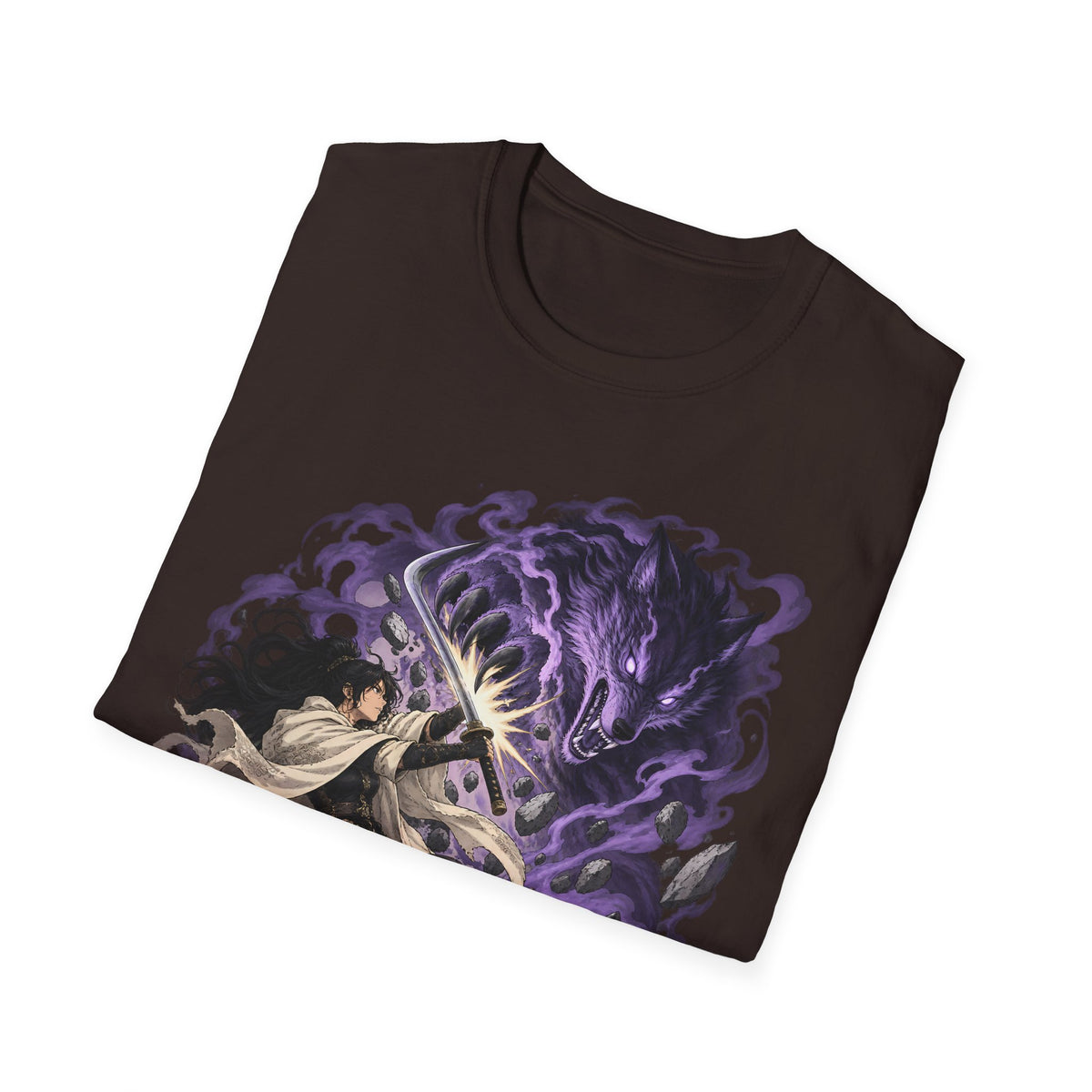 Trial of the Wolf | Samurai Anime Storm Warrior T-Shirt