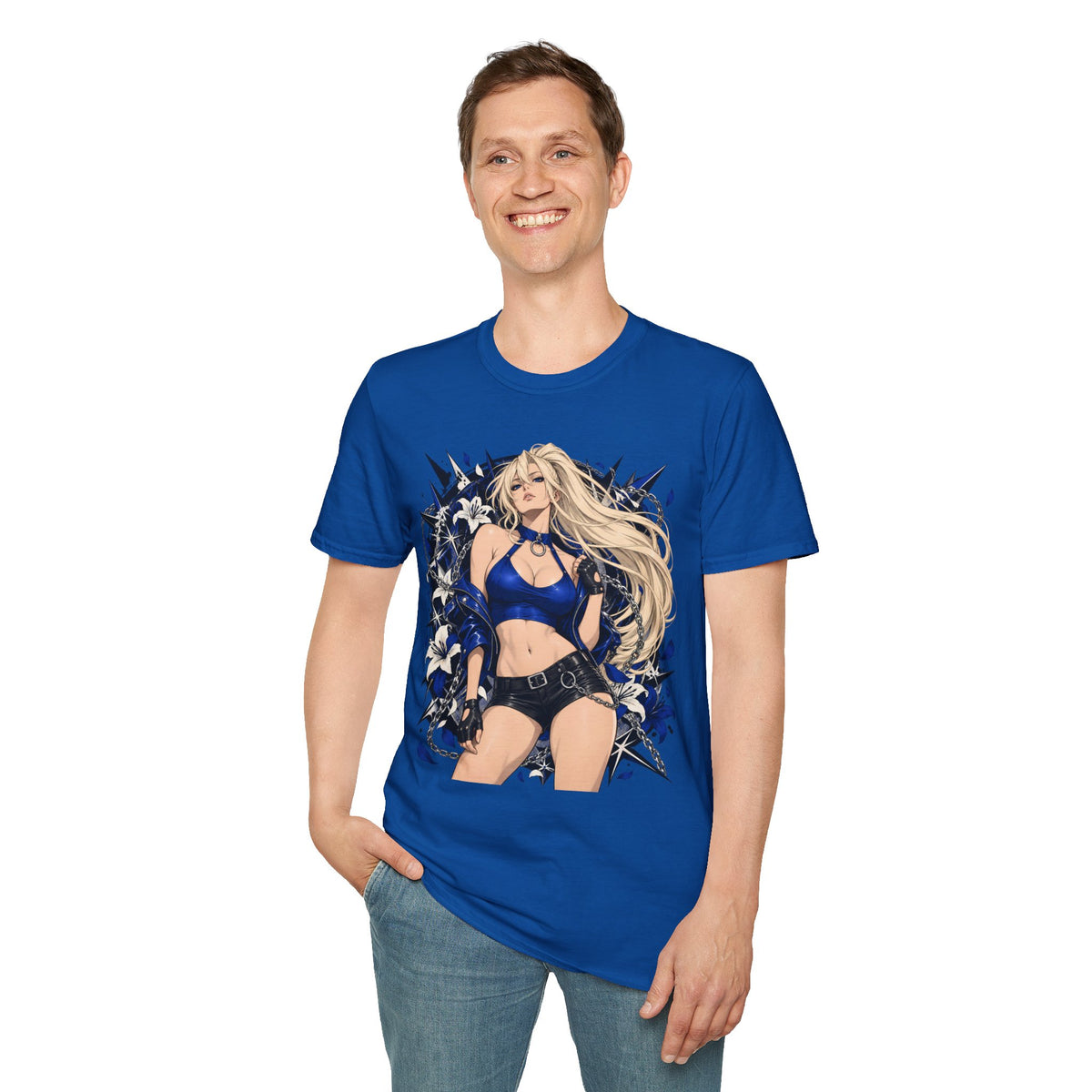 Electric Girl | Japanese Anime | Blonde Bombshell Pin Up Graphic Shirt