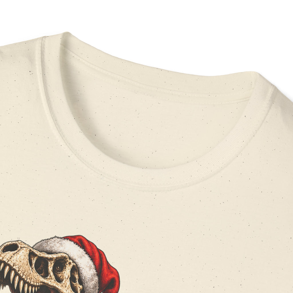 T-Rex Sleigh | Dinosaur Fossil Christmas T‑Shirt