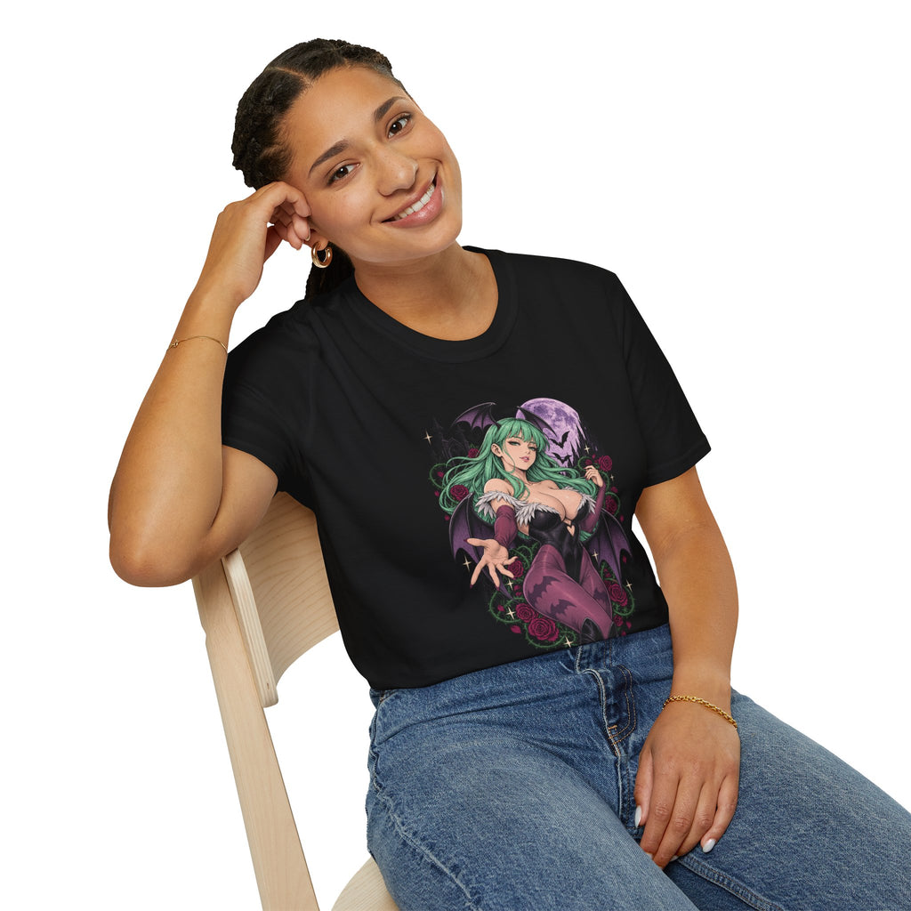 Morrigan | Sexy Succubus Pin Up Girl | Gothic Sorceress Halloween Gamer T-Shirt