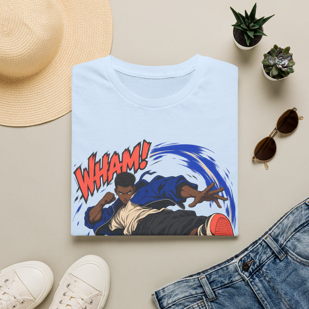 WHAM! | Anime Cartoon Ninja Kick Graphic T Shirt