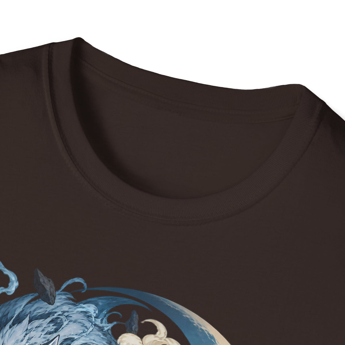 Wolf Spirit T-Shirt | Japanese Samurai | Yin Yang Blue & White Wolves Graphic Tee