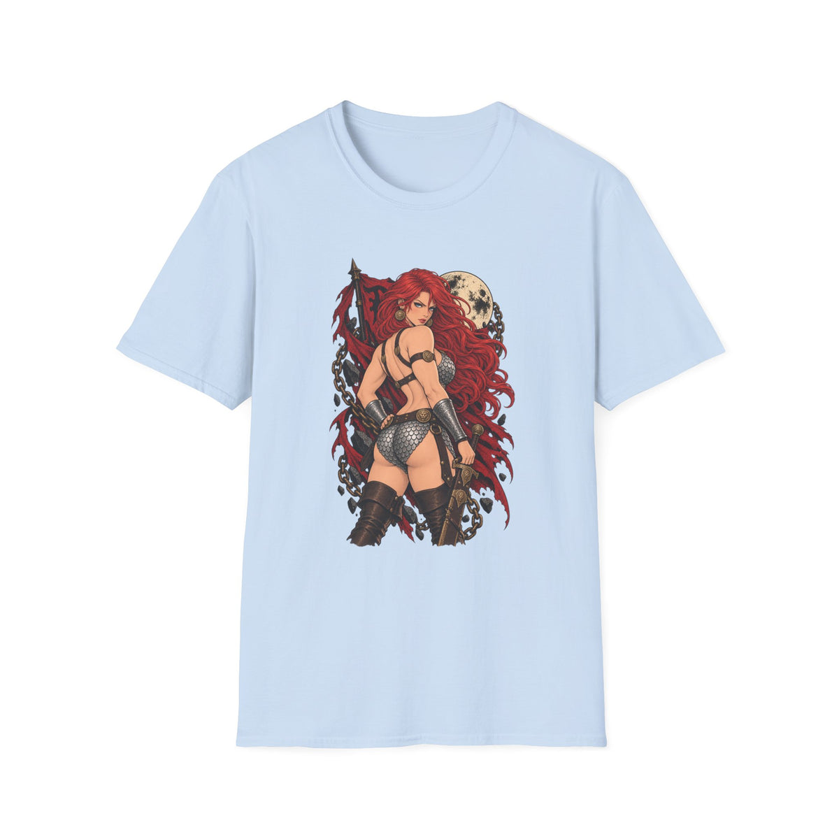 Red Sonja | Sexy Pin Up Barbarian Girl Graphic Shirt