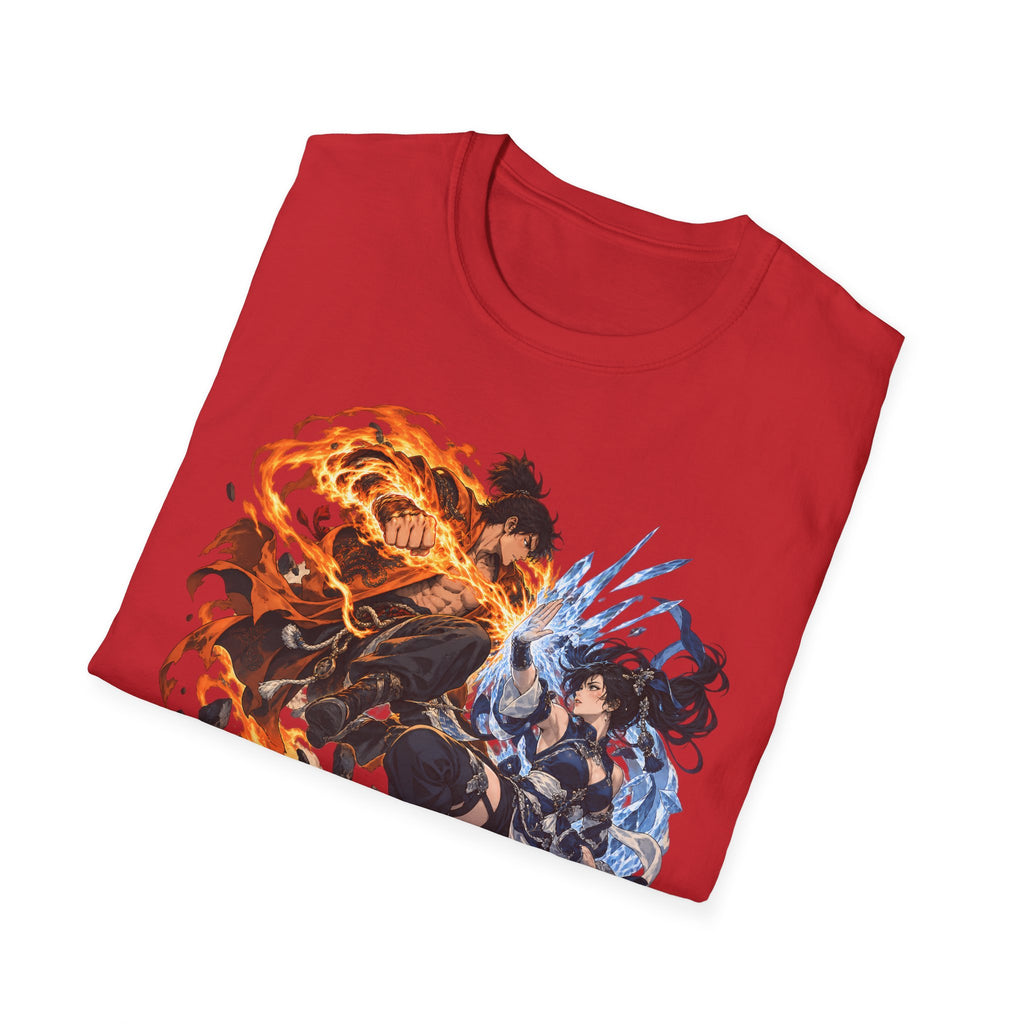 Elemental Battle | Fire vs Ice | Ninja Japanese Fantasy T-Shirt