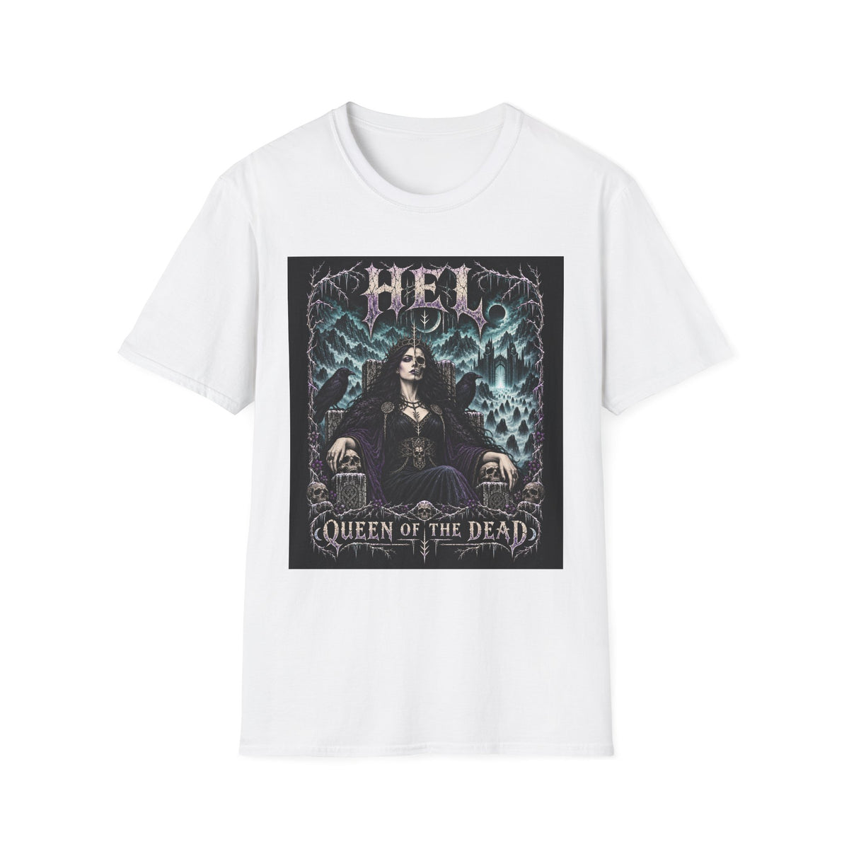 Hel Queen of the Dead T-Shirt — Gothic Metal Band Art Tee