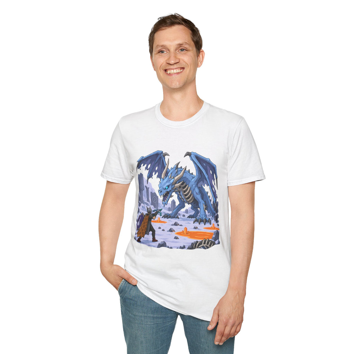 Vorkath Blue Ice Dragon T-Shirt - Fantasy Dragon Graphic Tee