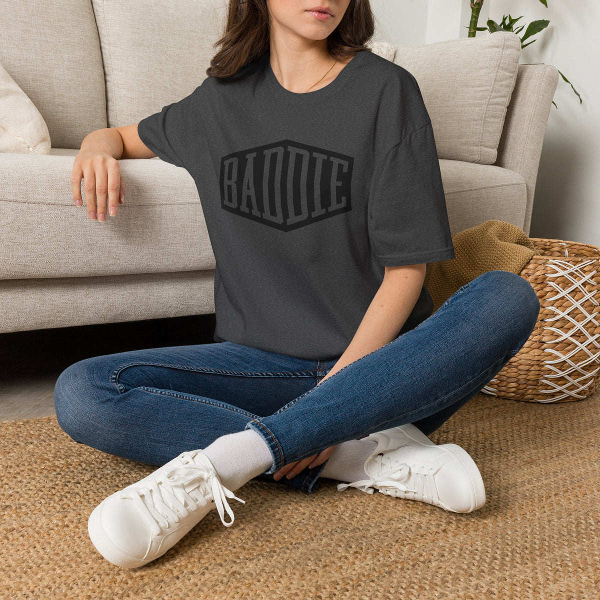 Baddie GTA 6 Inspired Graphic T-Shirt - Bold Retro Shield Logo