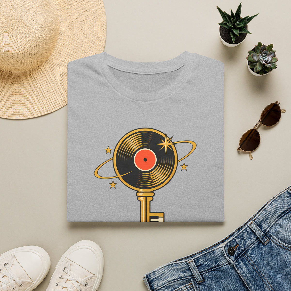 Stevie Wonder 'The Key' Record Key T-Shirt - Retro Music Tribute Tee