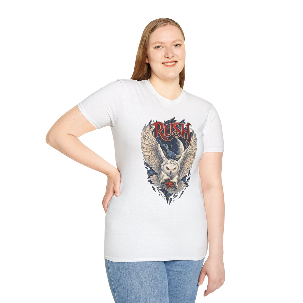 Rush | Fly by Night | Prog Rock | Owl Band Graphic T-Shirt