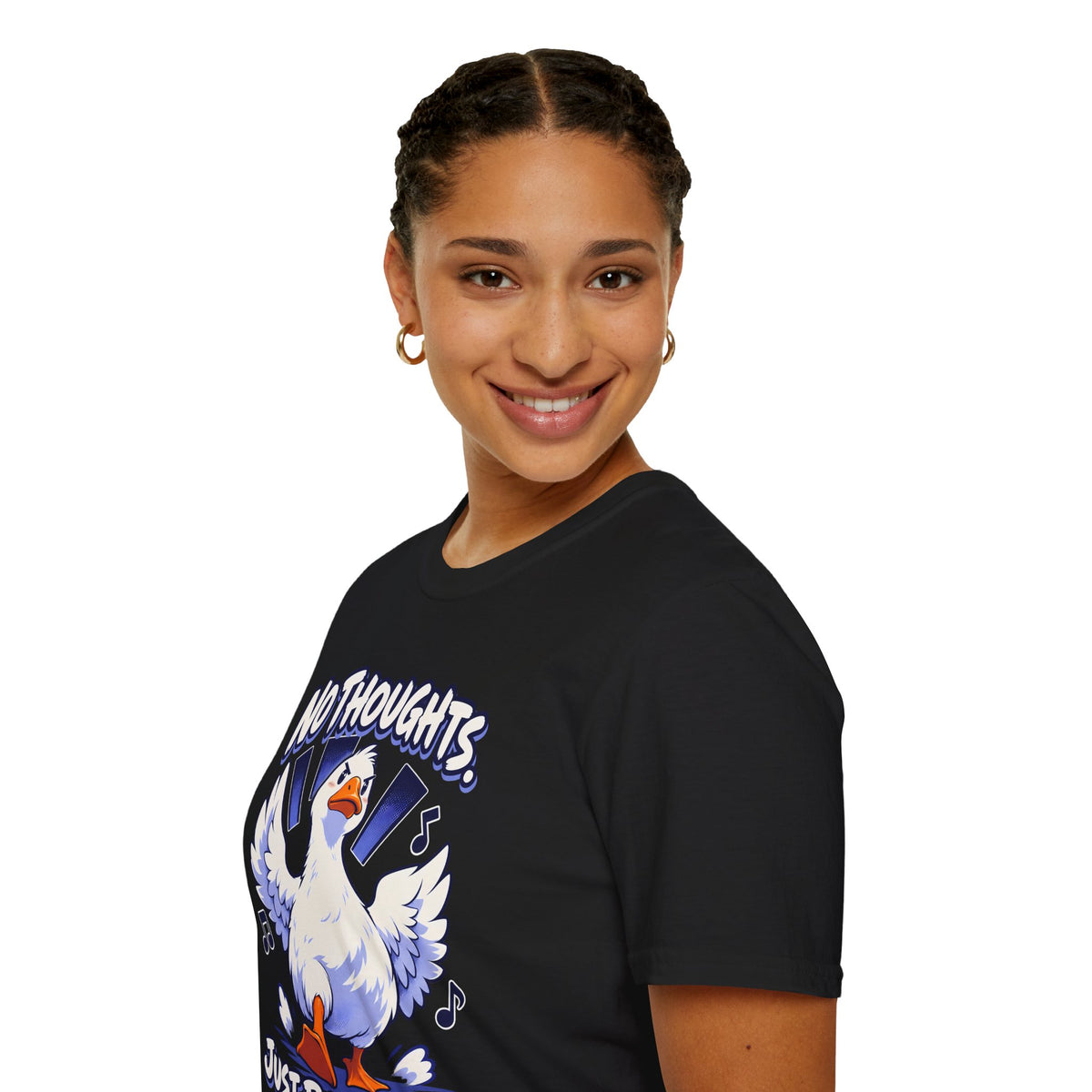 Cute Goose | No Thoughts, Just Boss Music T Shirt