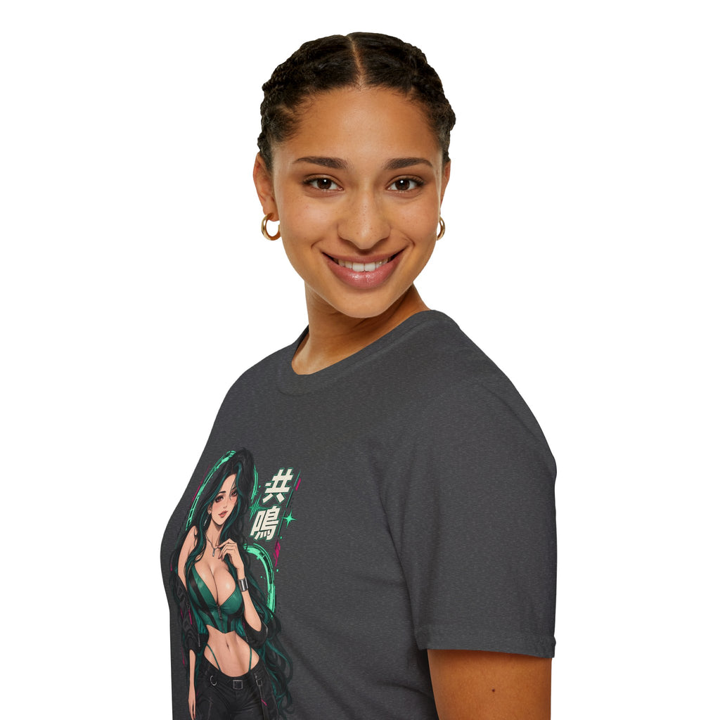 Jade | Sexy Anime Pin Up Girl | Waifu Graphic T‑Shirt