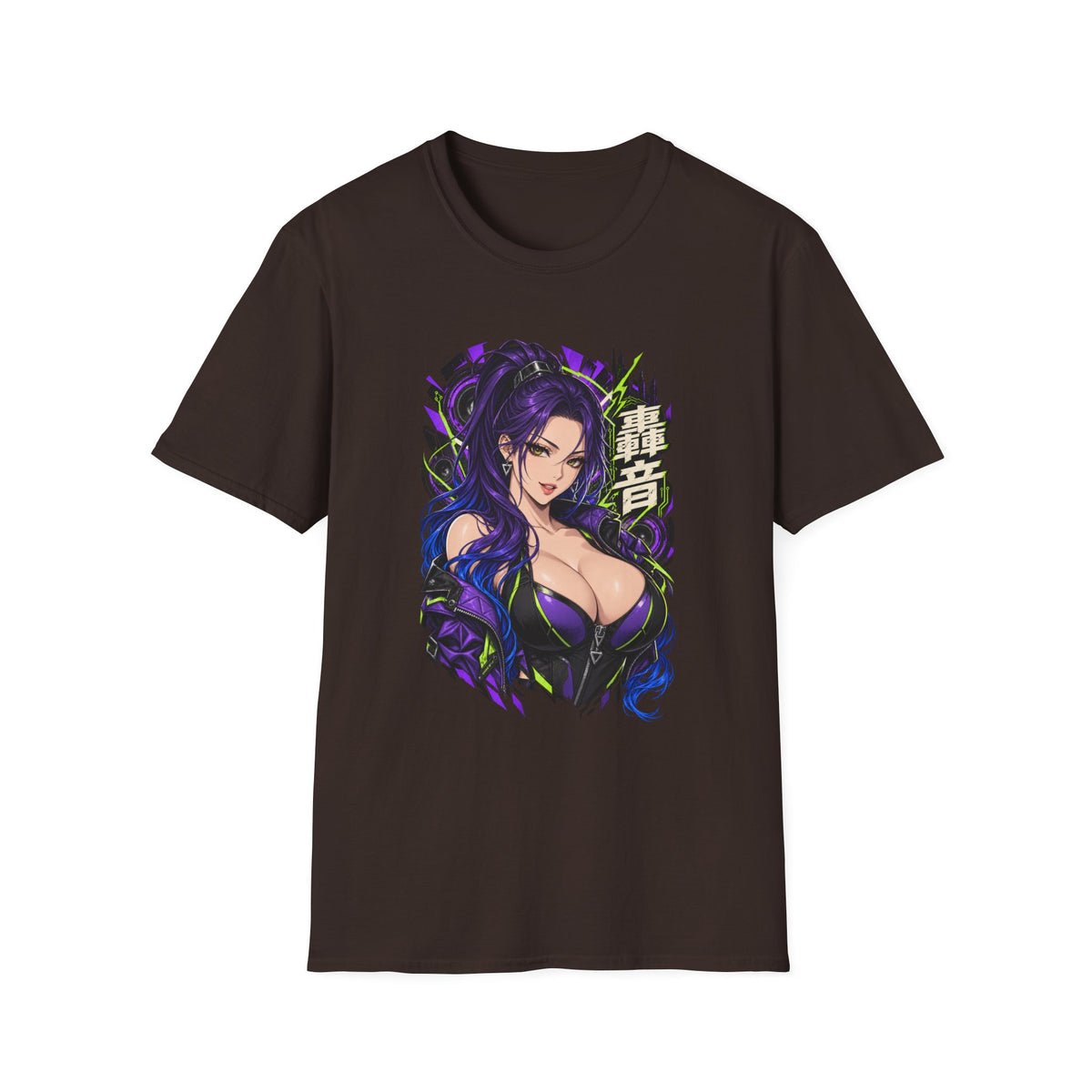 Thunder | Sexy Anime Villainess Pin Up Girl | Waifu Portrait T-Shirt