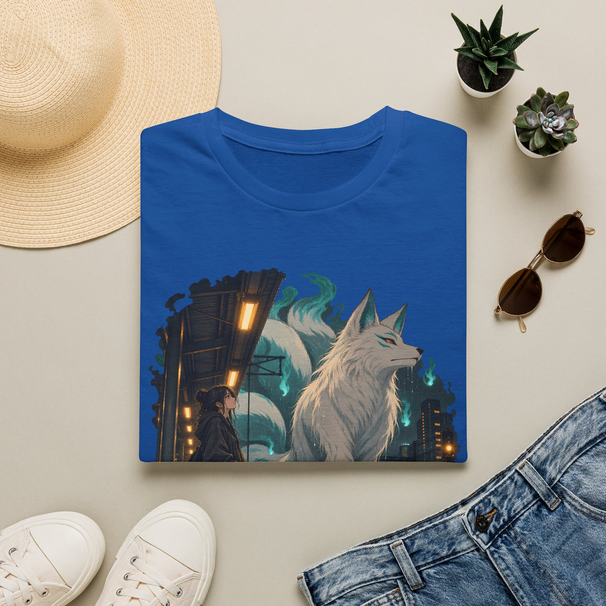 Wolf in the Rain | Last Train Home T-Shirt | Urban Nightscape Graphic Tee