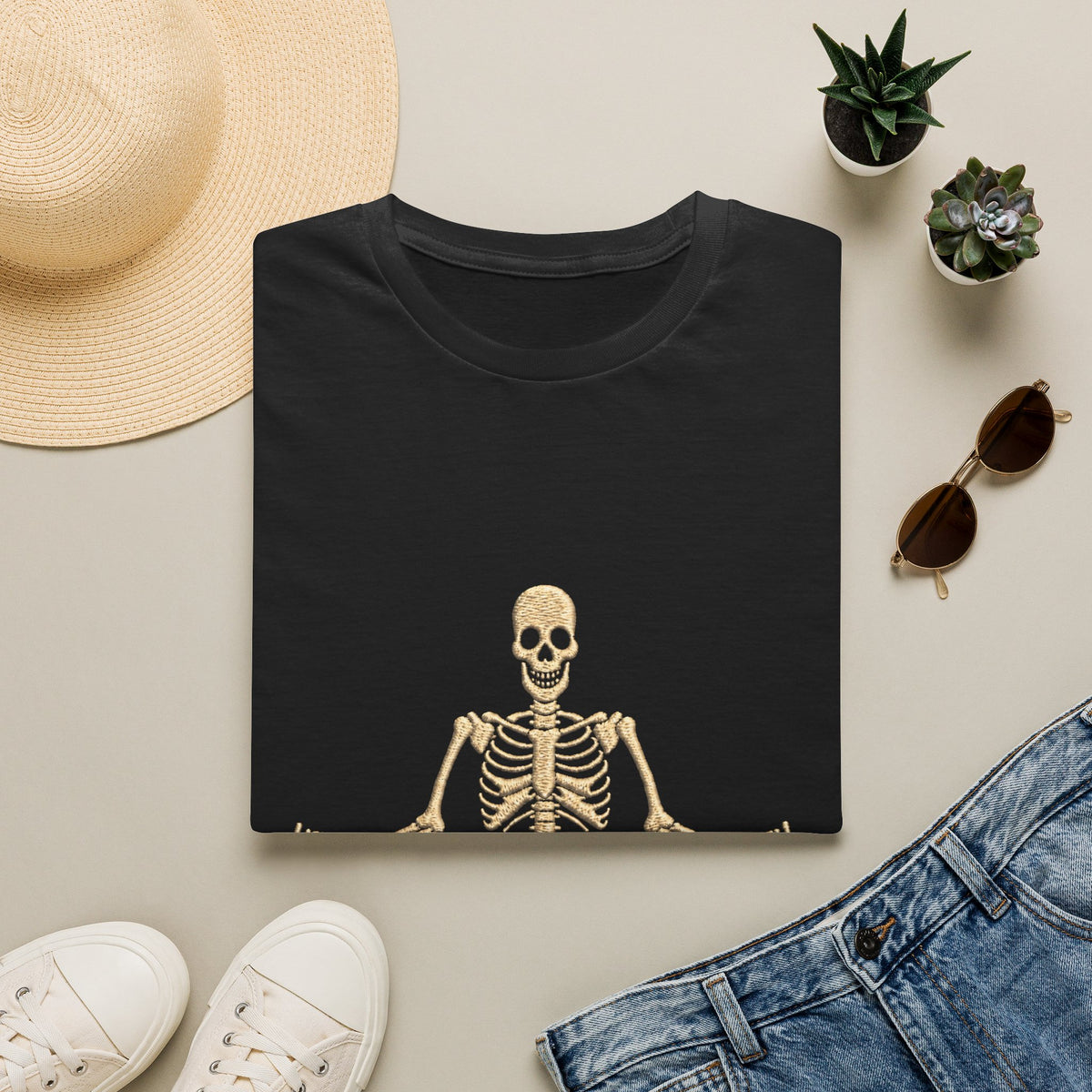 Skeleton Yoga T-Shirt - 'Don't Trip' Funny Skeleton GTA 6 Inspired