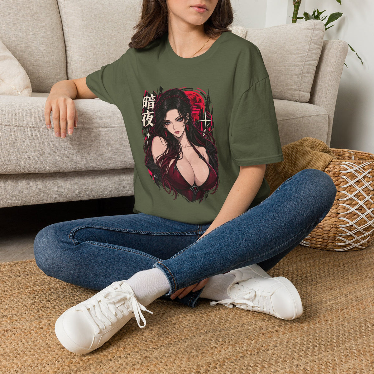 Noir | Sexy Anime Vampire Pin Up Girl | Waifu T-Shirt