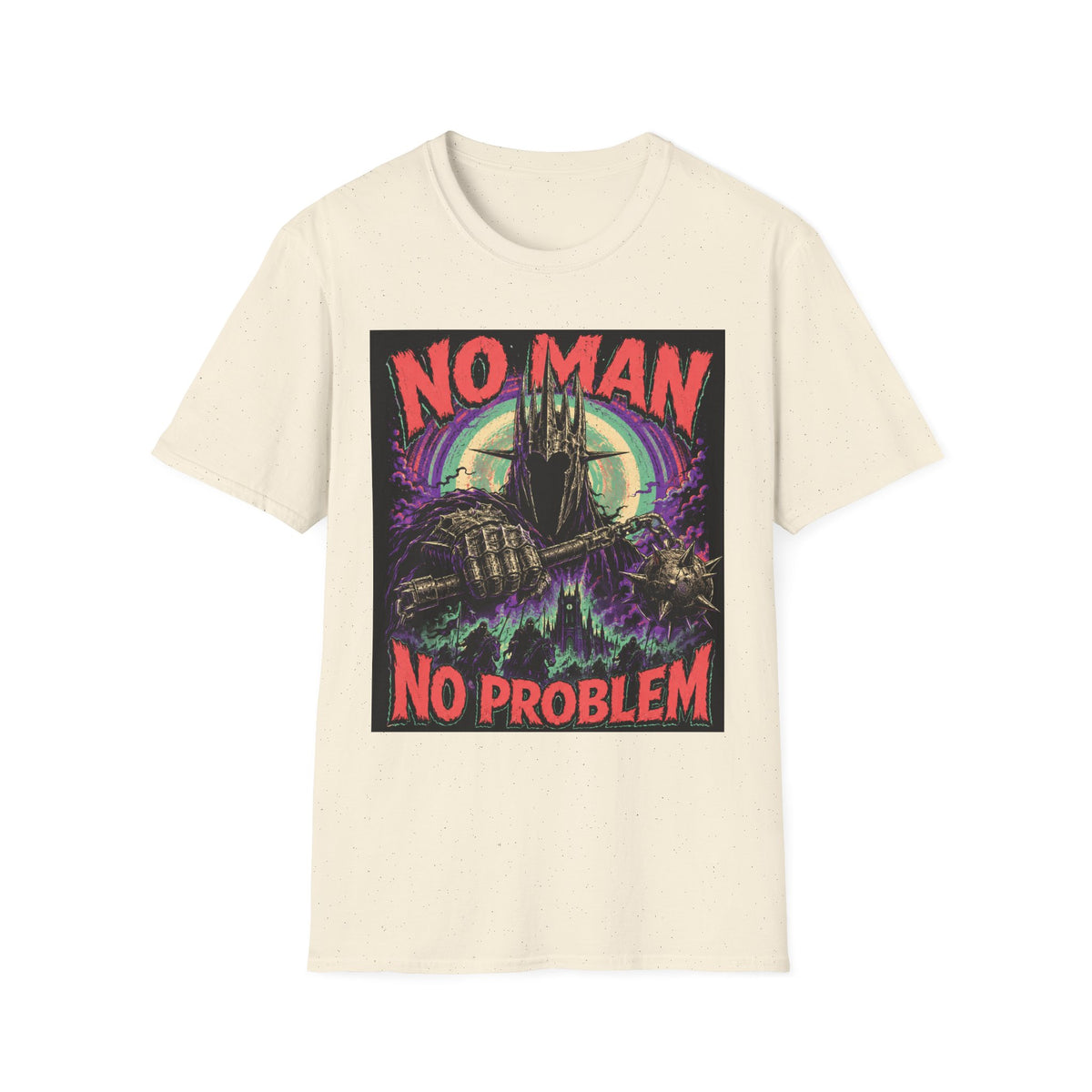 No Man No Problem T-Shirt — Retro Gothic Castle Graphic Tee