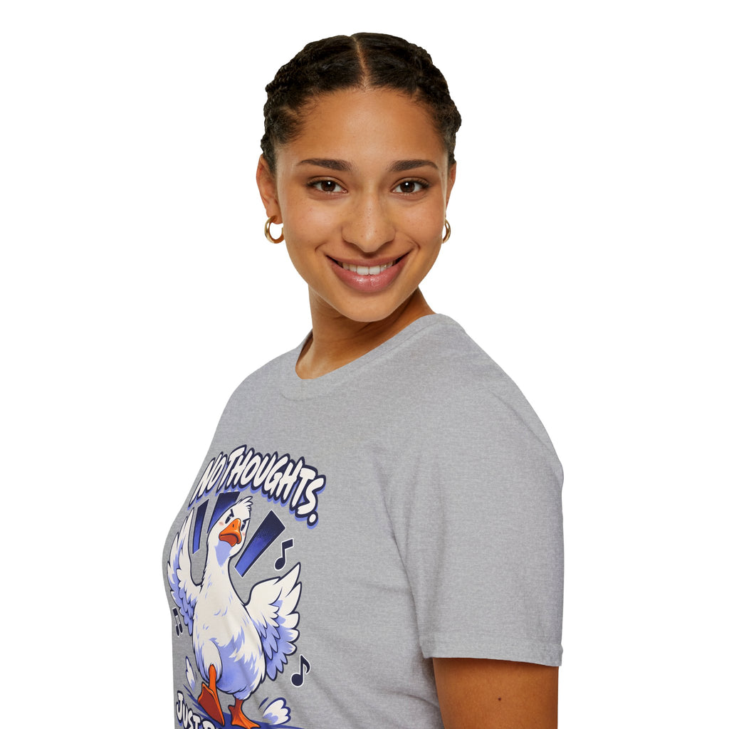 Cute Goose | No Thoughts, Just Boss Music T Shirt