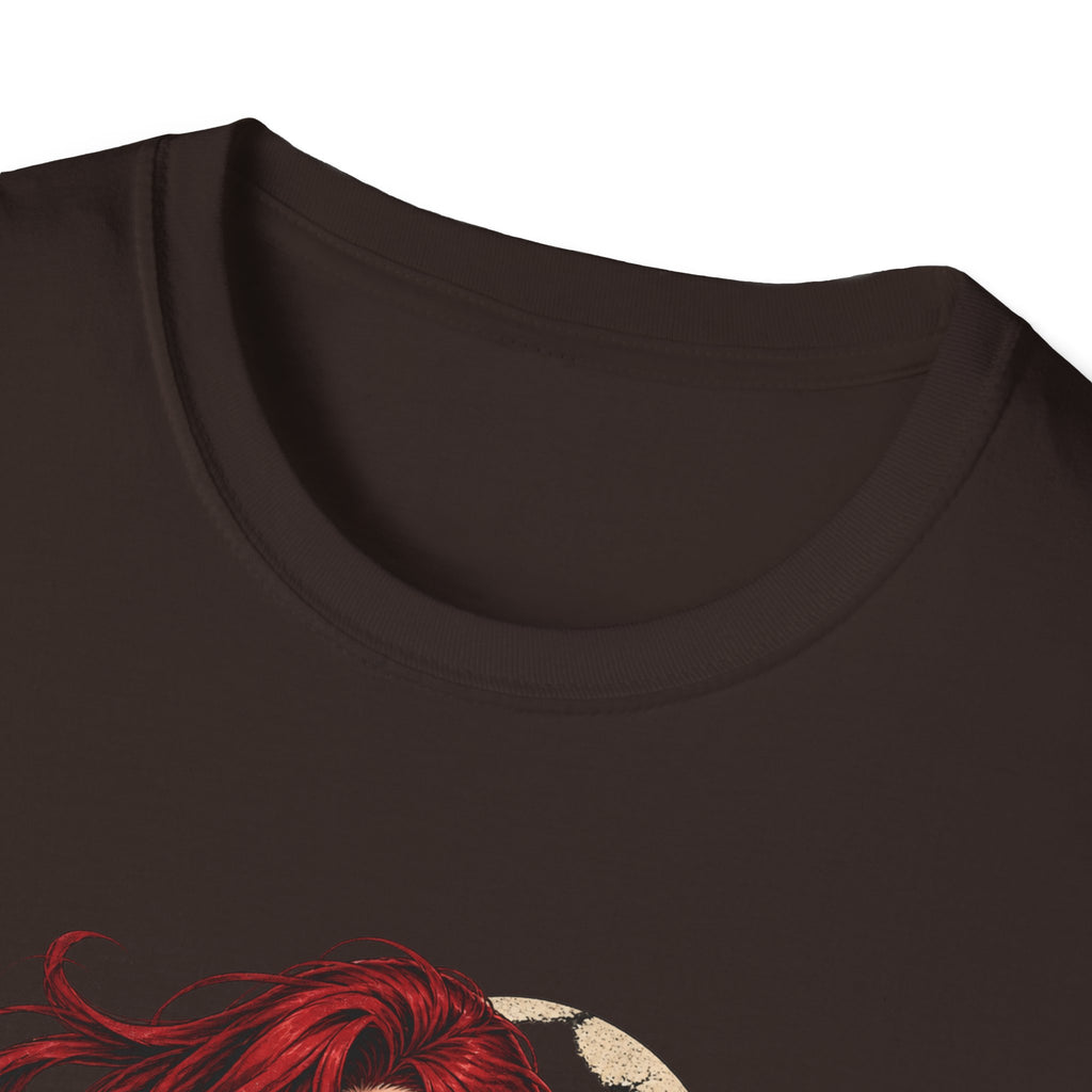 Crimson Dusk | Sexy Gothic Hannya Mask Pin up Woman T-Shirt