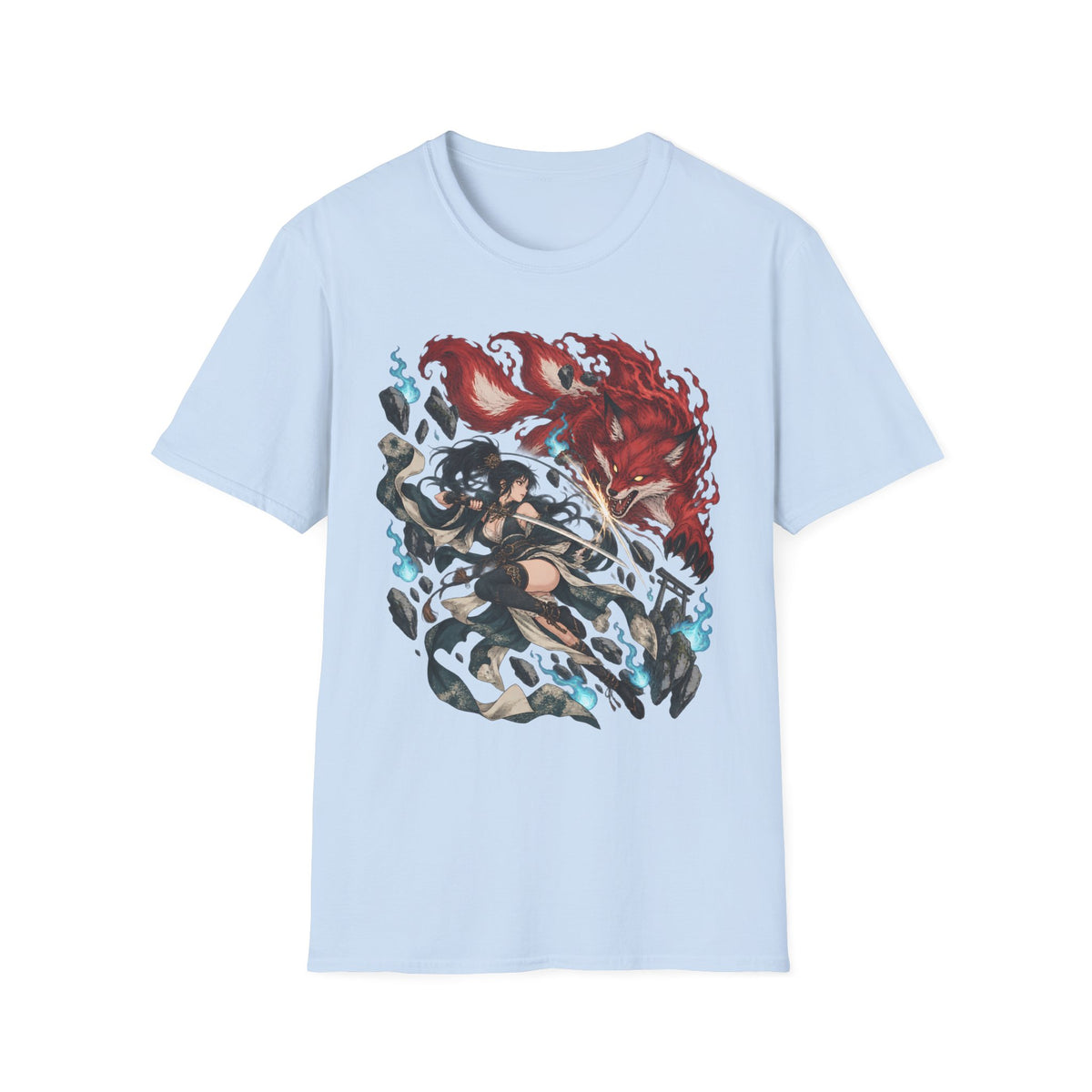 Fox Spirit | Samurai Warrior | Japanese Anime Graphic Shirt