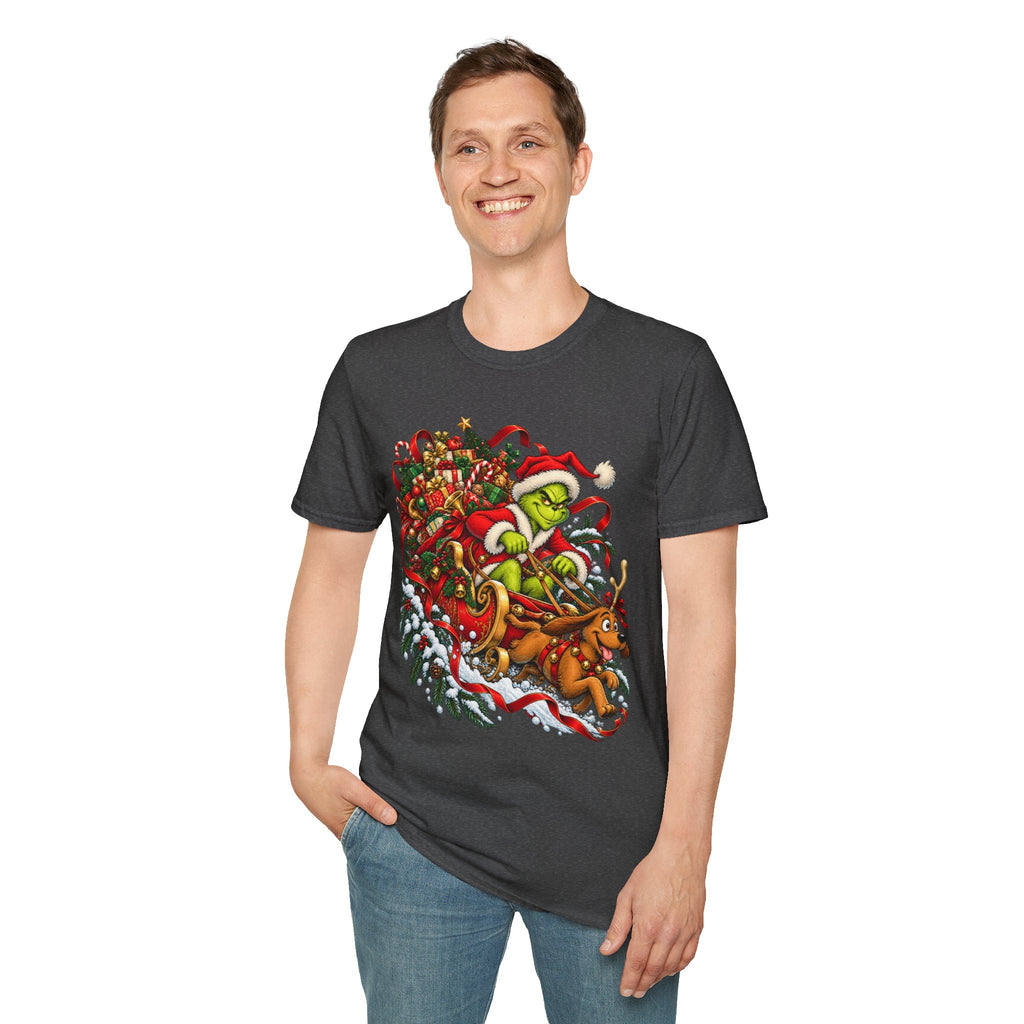 Grinch & Max Sleigh Ride | Funny Christmas T Shirt