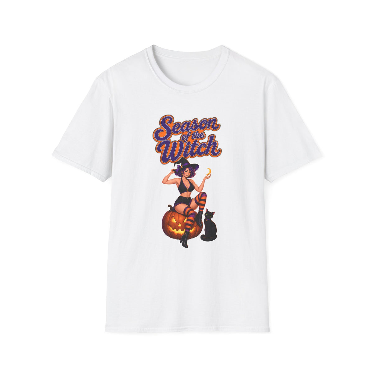 Season of the Witch Pumpkin T-Shirt - Retro Halloween Witch Tee