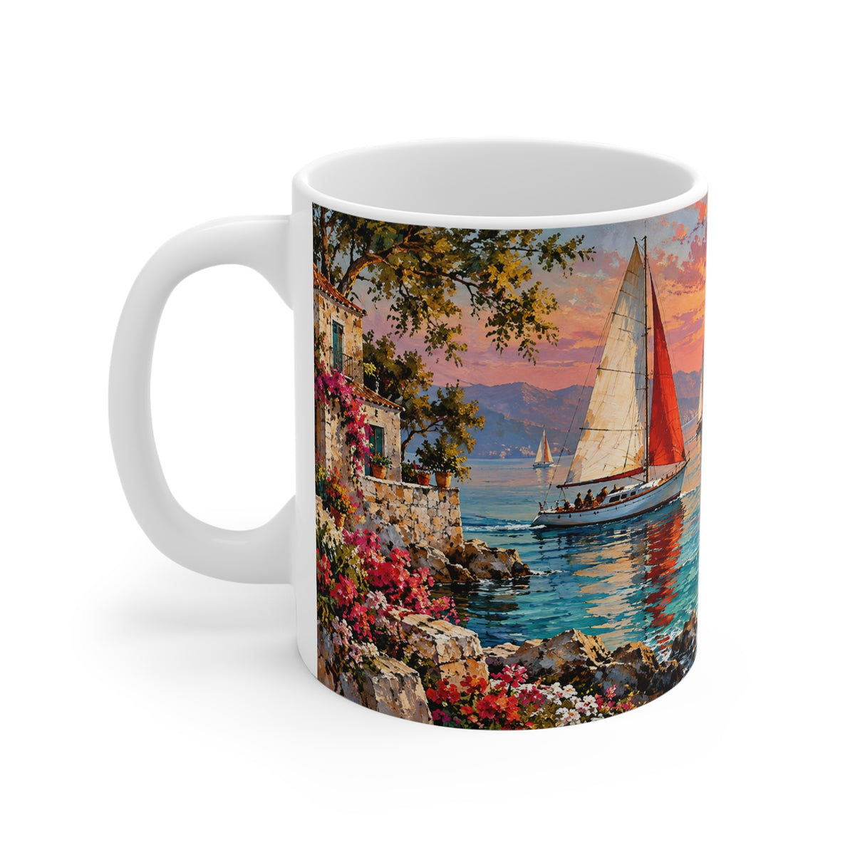 Seaside Impression | Classic Art Sailing Coffee Mug Gift (11oz)