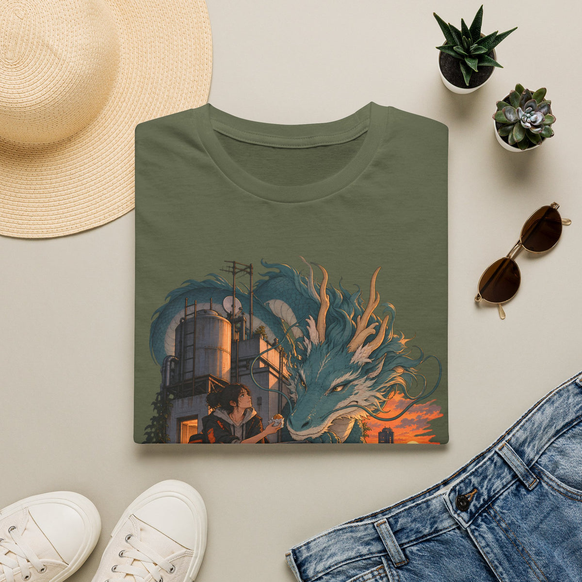 Serpent Cityscape | Urban Japanese Dragon T-Shirt