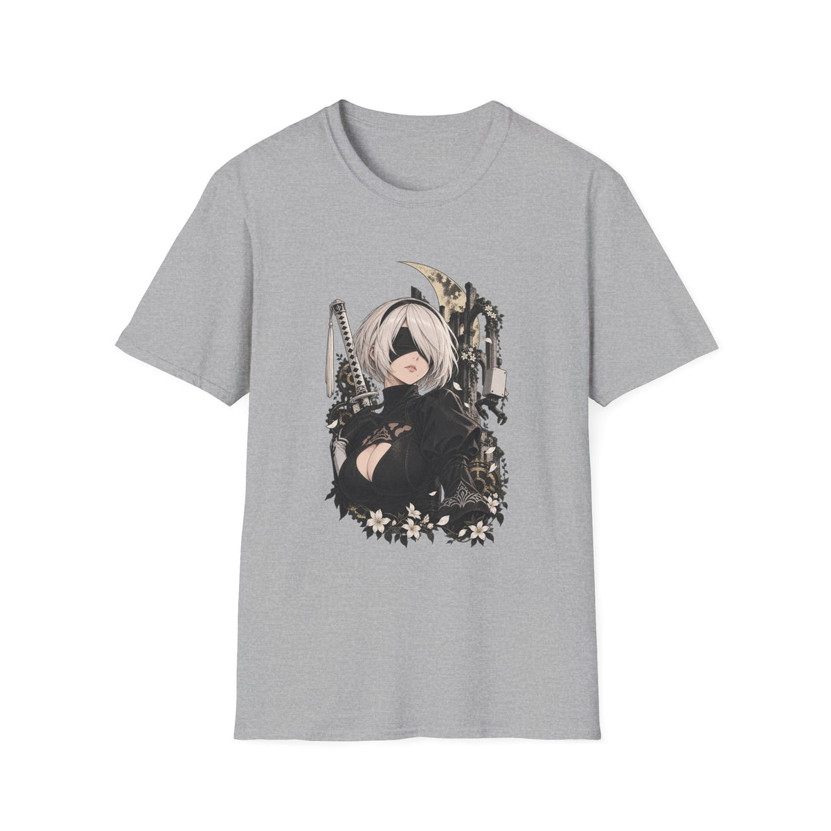 2B | Nier Automata | Anime Character Gothic T-Shirt