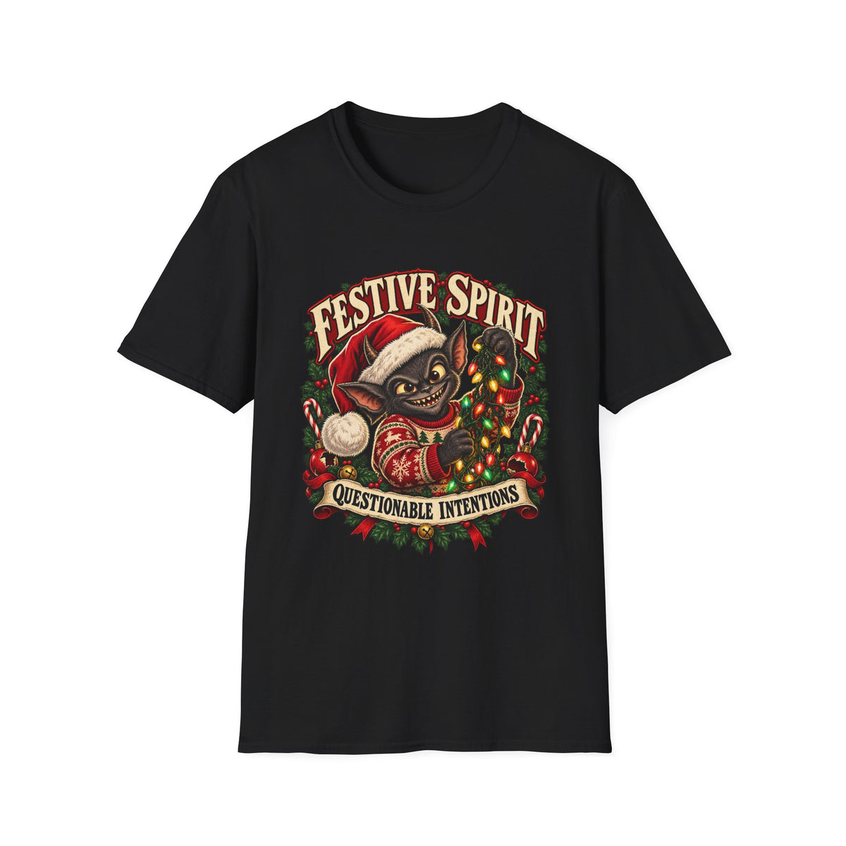 Christmas | Festive Spirit Questionable Intentions | Graphic Tee