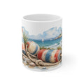 Nautical Buoys Watercolour Mug | Rope and Driftwood Design