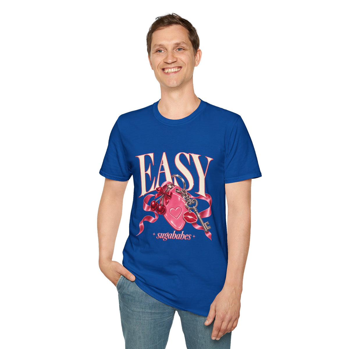 Sugababes | Easy Lockheart Pink Key & Heart Graphic T Shirt