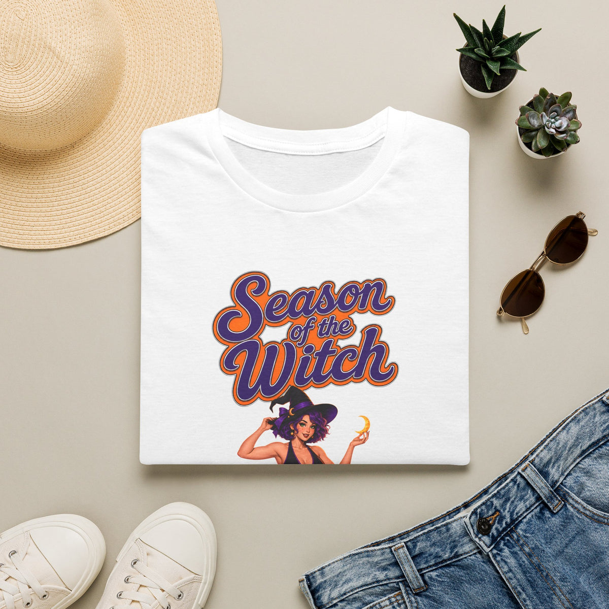 Season of the Witch Pumpkin T-Shirt - Retro Halloween Witch Tee