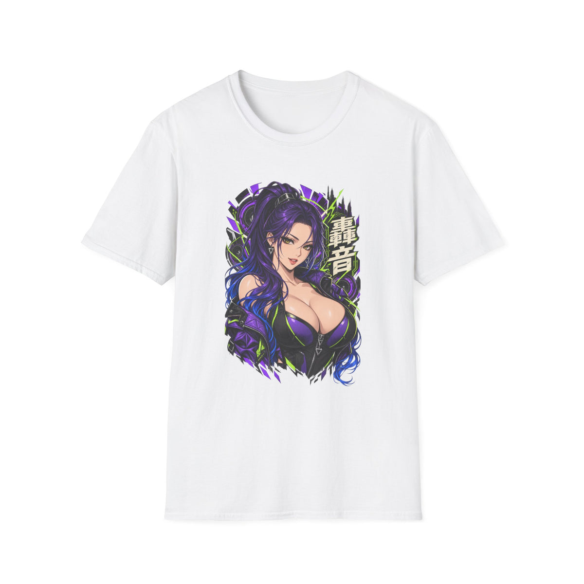 Thunder | Sexy Anime Villainess Pin Up Girl | Waifu Portrait T-Shirt