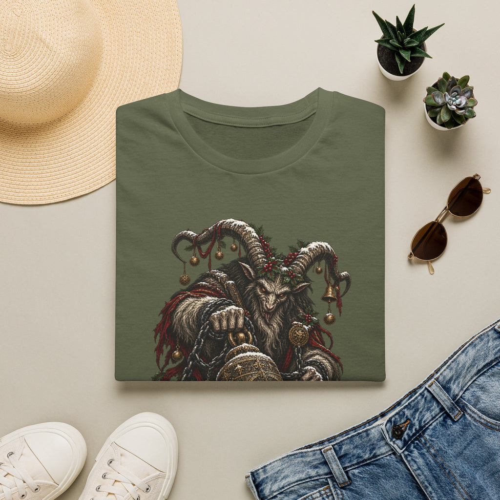 Krampus with Bell | Dark Christmas Demon T-Shirt