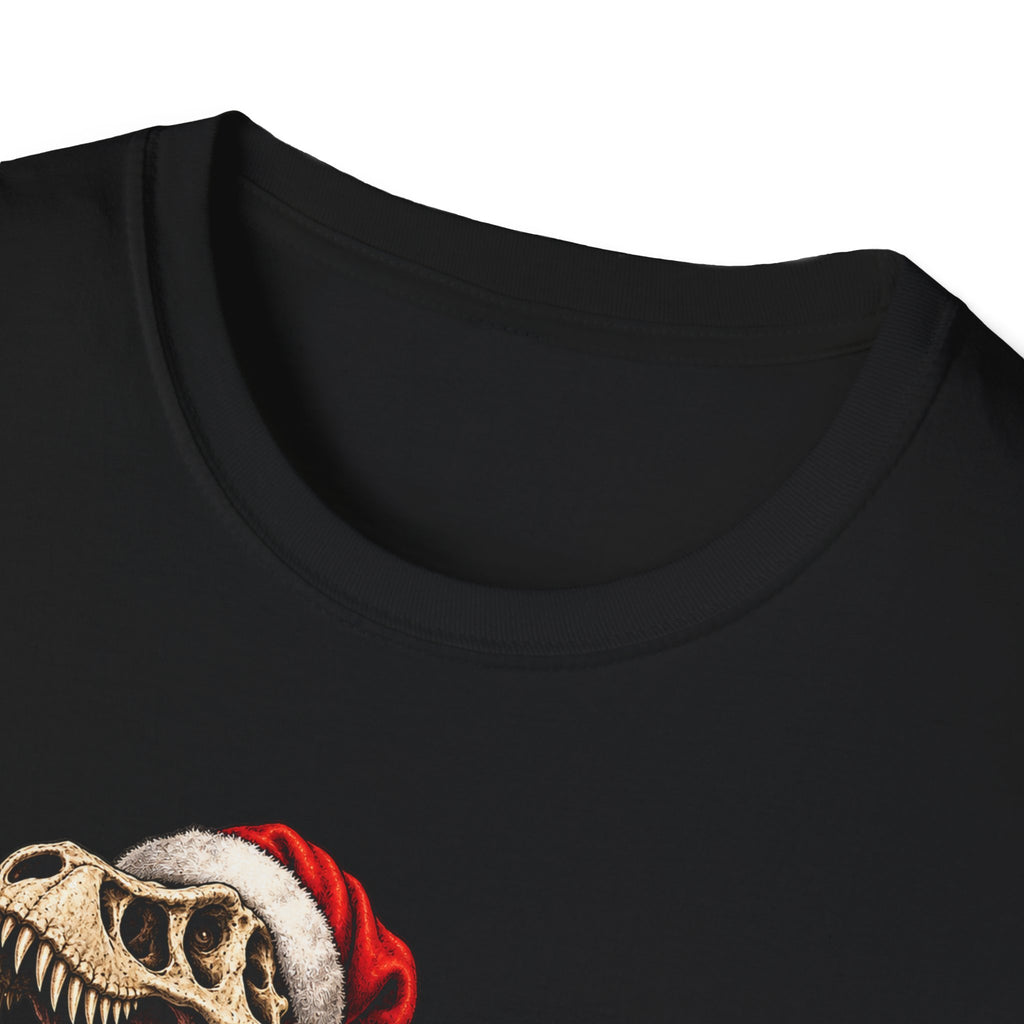 T-Rex Sleigh | Dinosaur Fossil Christmas T‑Shirt