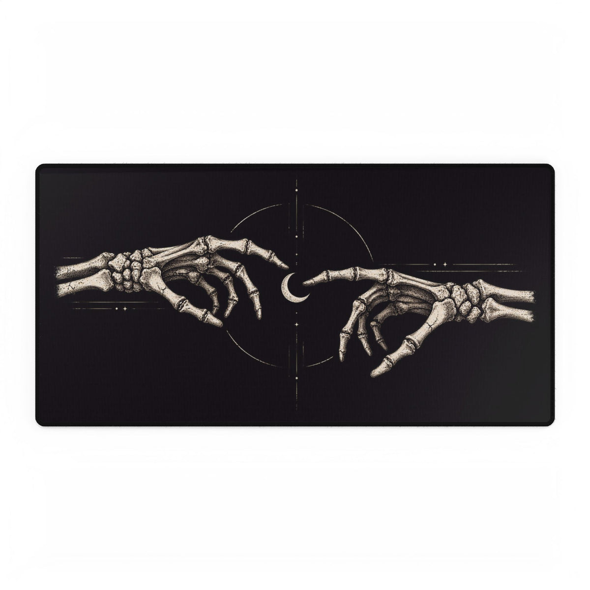 Skeleton Hands & Crescent Moon | Gothic Gaming/Work Desk Pad