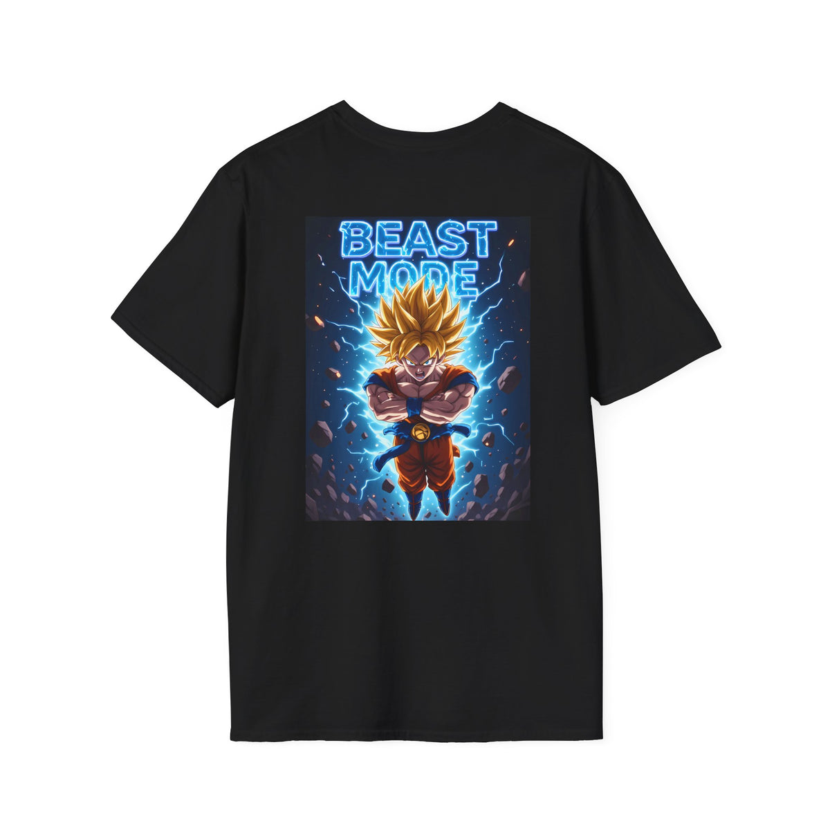 Goku Beast Mode Back Print T-Shirt — Anime Dragon Ball Fighter Tee