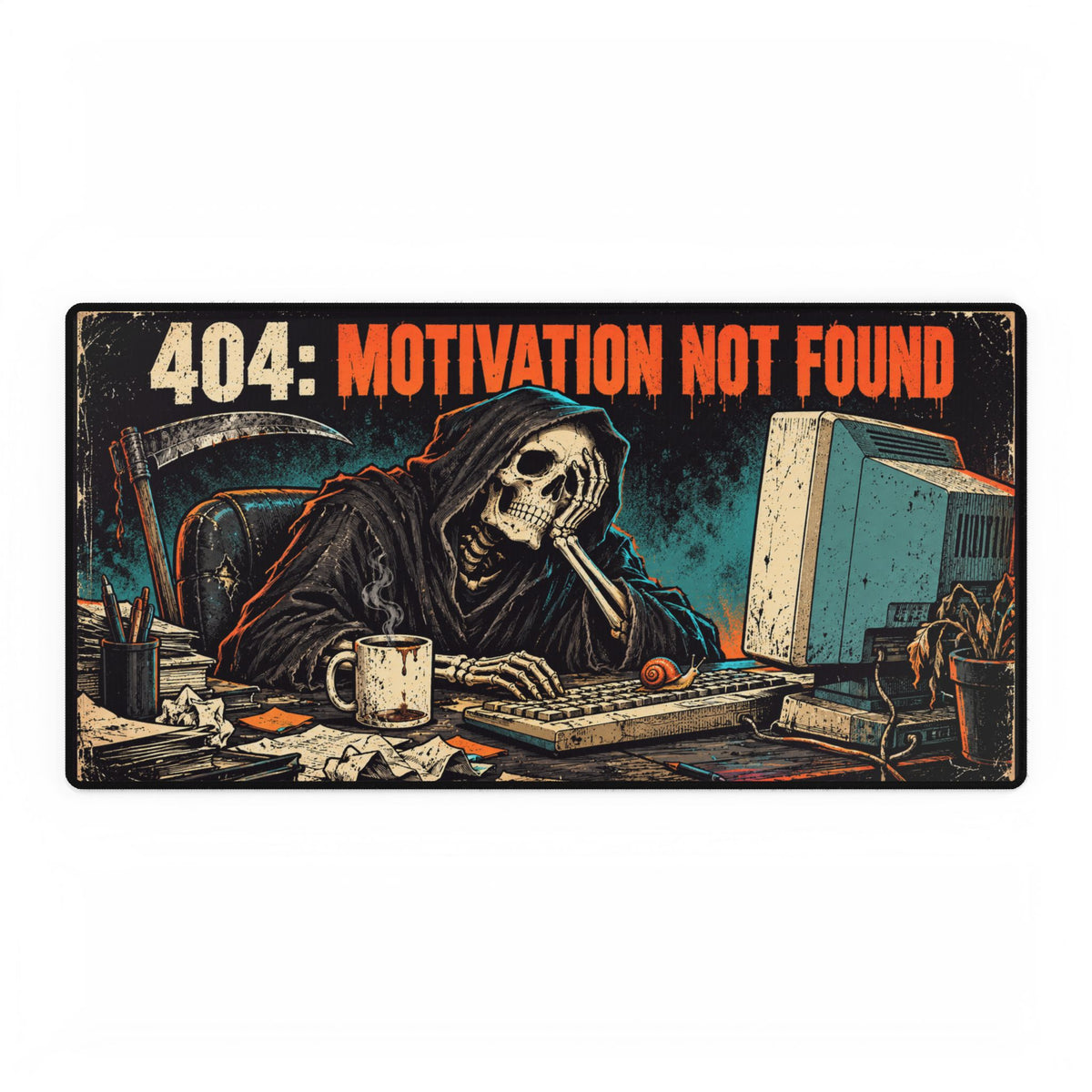 404: Motivation Not Found | Skeleton Gaming / Office Mouse Pad