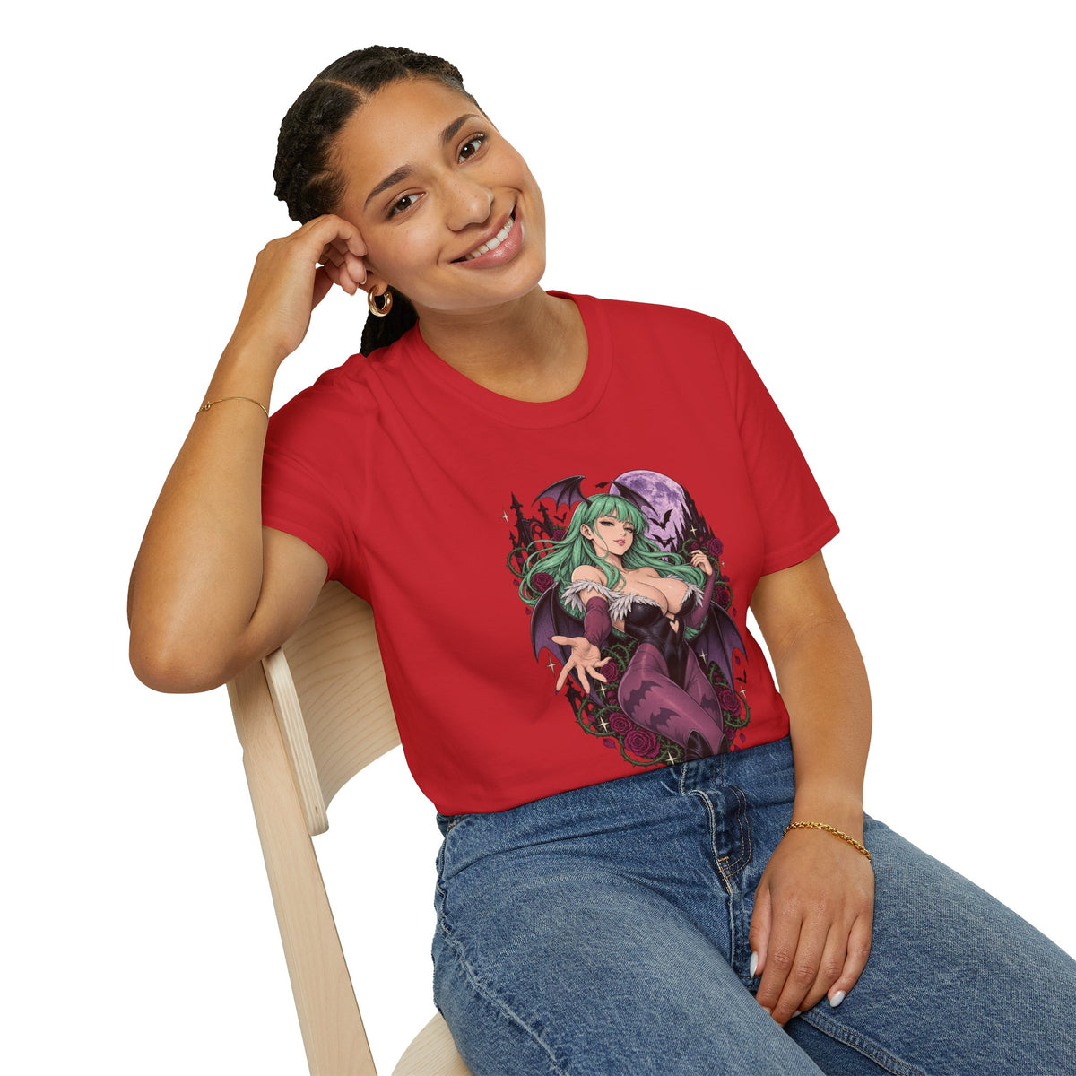 Morrigan | Sexy Succubus Pin Up Girl | Gothic Sorceress Halloween Gamer T-Shirt