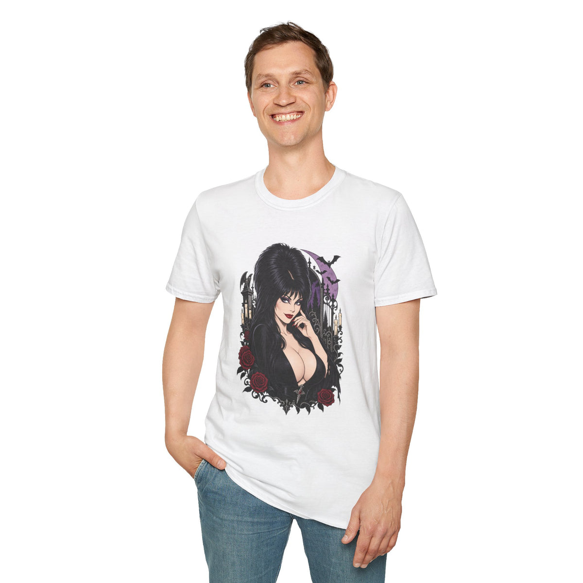 Elvira | Mistress of the Dark | Gothic Vampyress Pinup Girl | Sexy Halloween T-Shirt