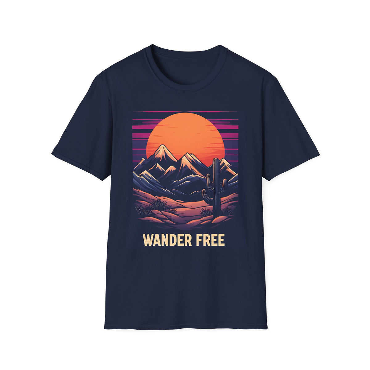 Sunset Mountains T-Shirt — Retro Desert Sunset Graphic Tee