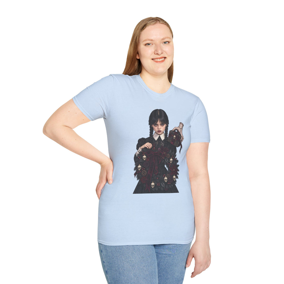 Wednesday Addams | Gothic Chrismtas Portrait T-Shirt