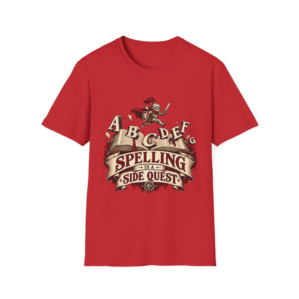 Spelling Is a Side Quest | Funny Spelling & Knight T Shirt