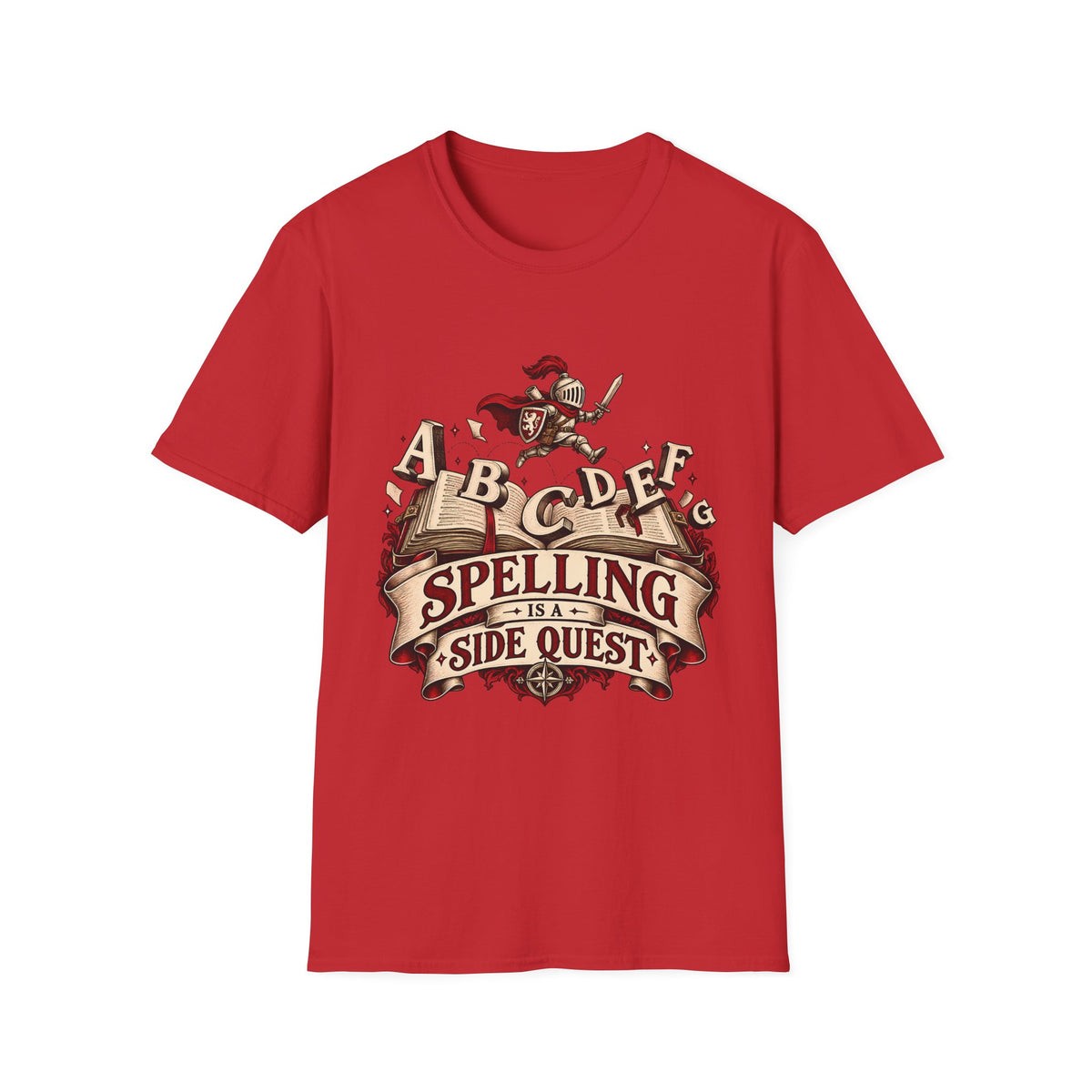 Spelling Is a Side Quest | Funny Spelling & Knight T Shirt