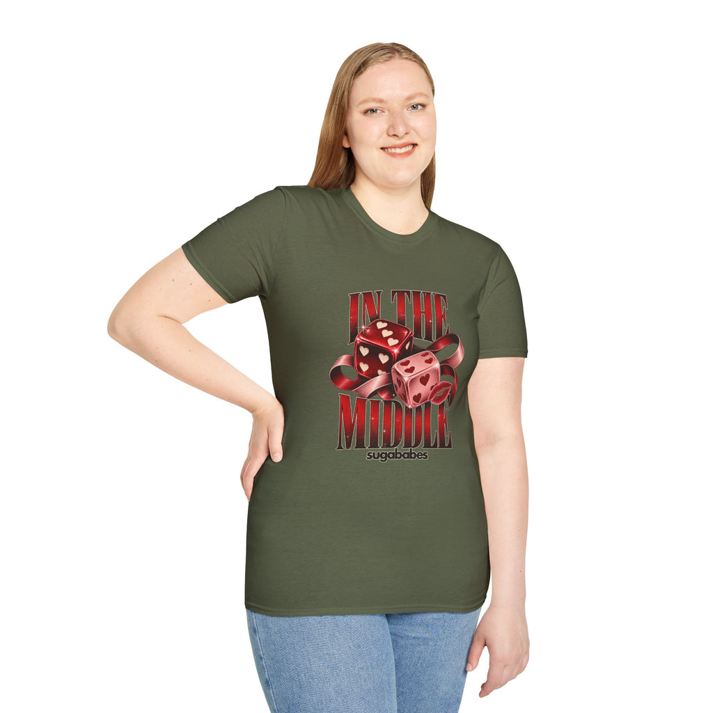 In The Middle | Sugababes | Retro Red Dice Graphic T Shirt