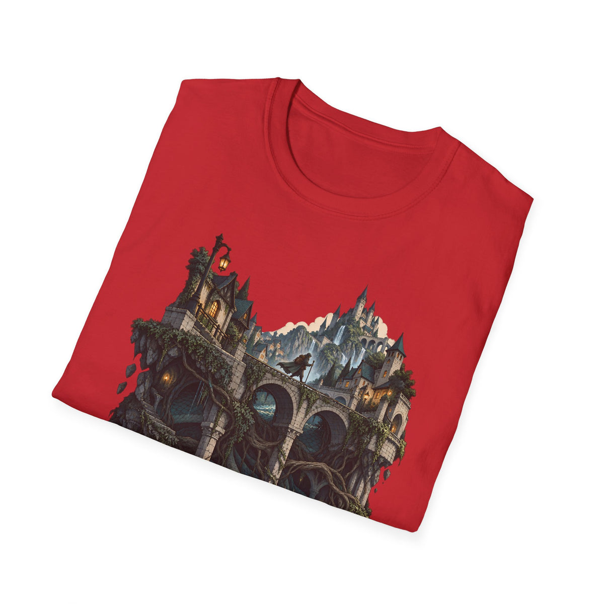 Quests and Adventures | Japanese Style | Anime Fantasy Dragon Castle T Shirt