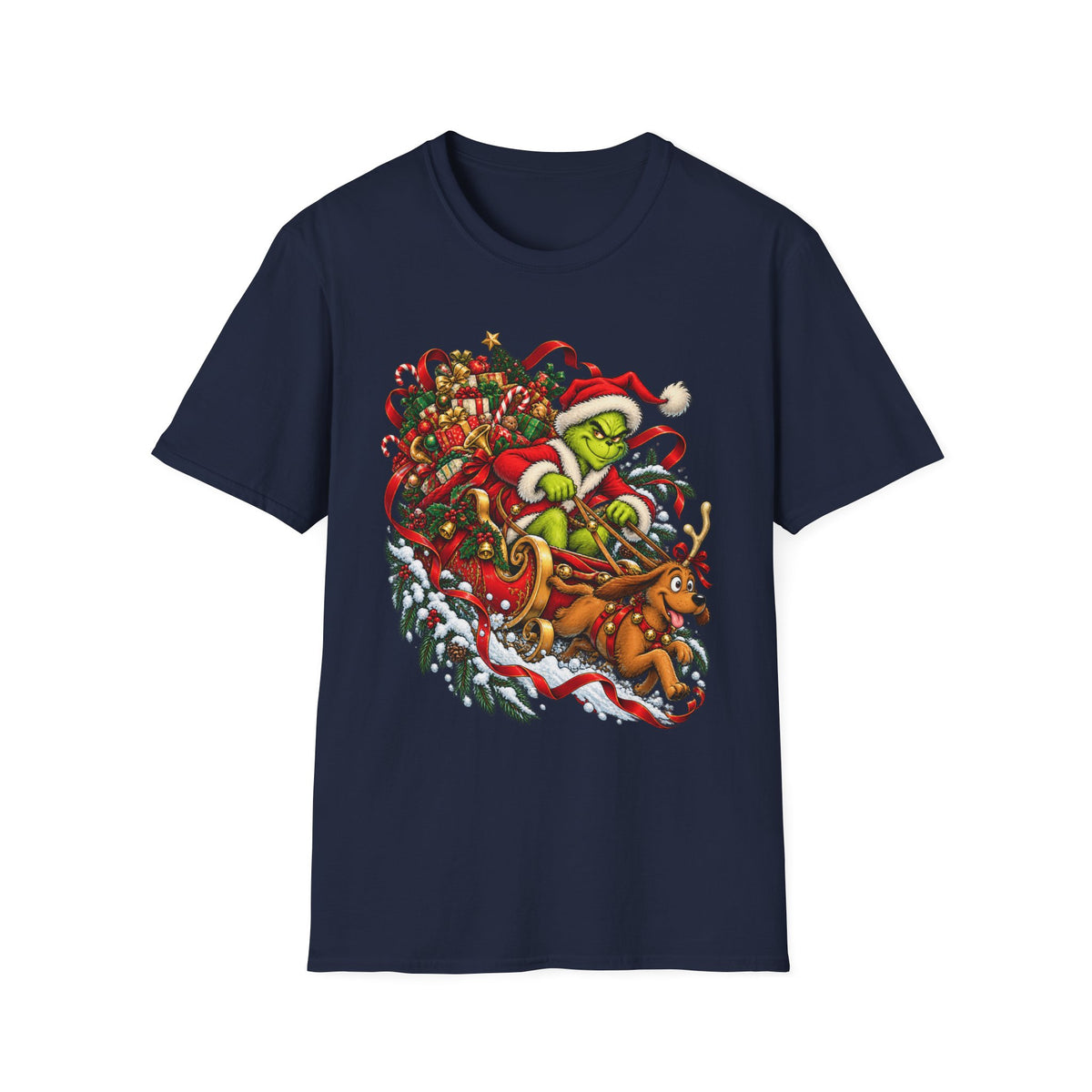 Grinch & Max Sleigh Ride | Funny Christmas T Shirt