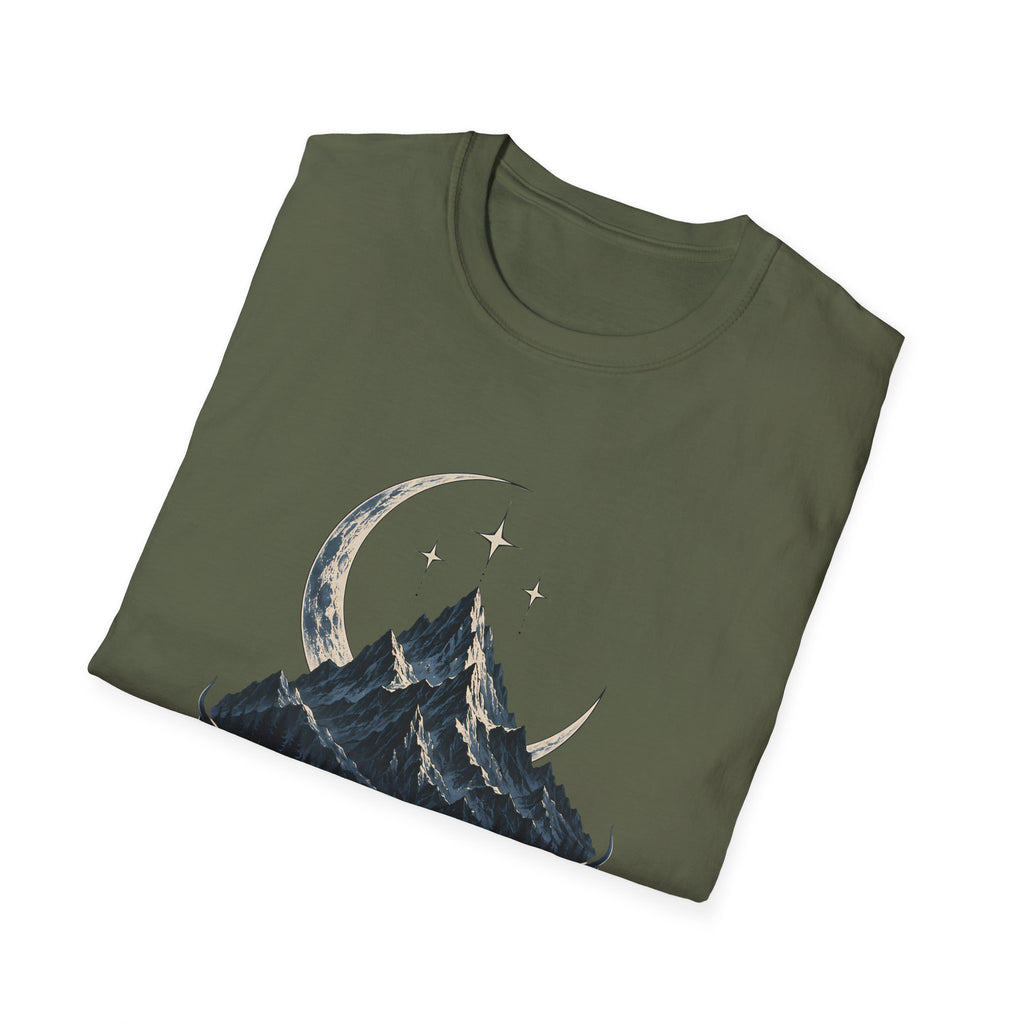 Night Court Mountain | ACOTAR Book Crescent Moon & Stars Graphic