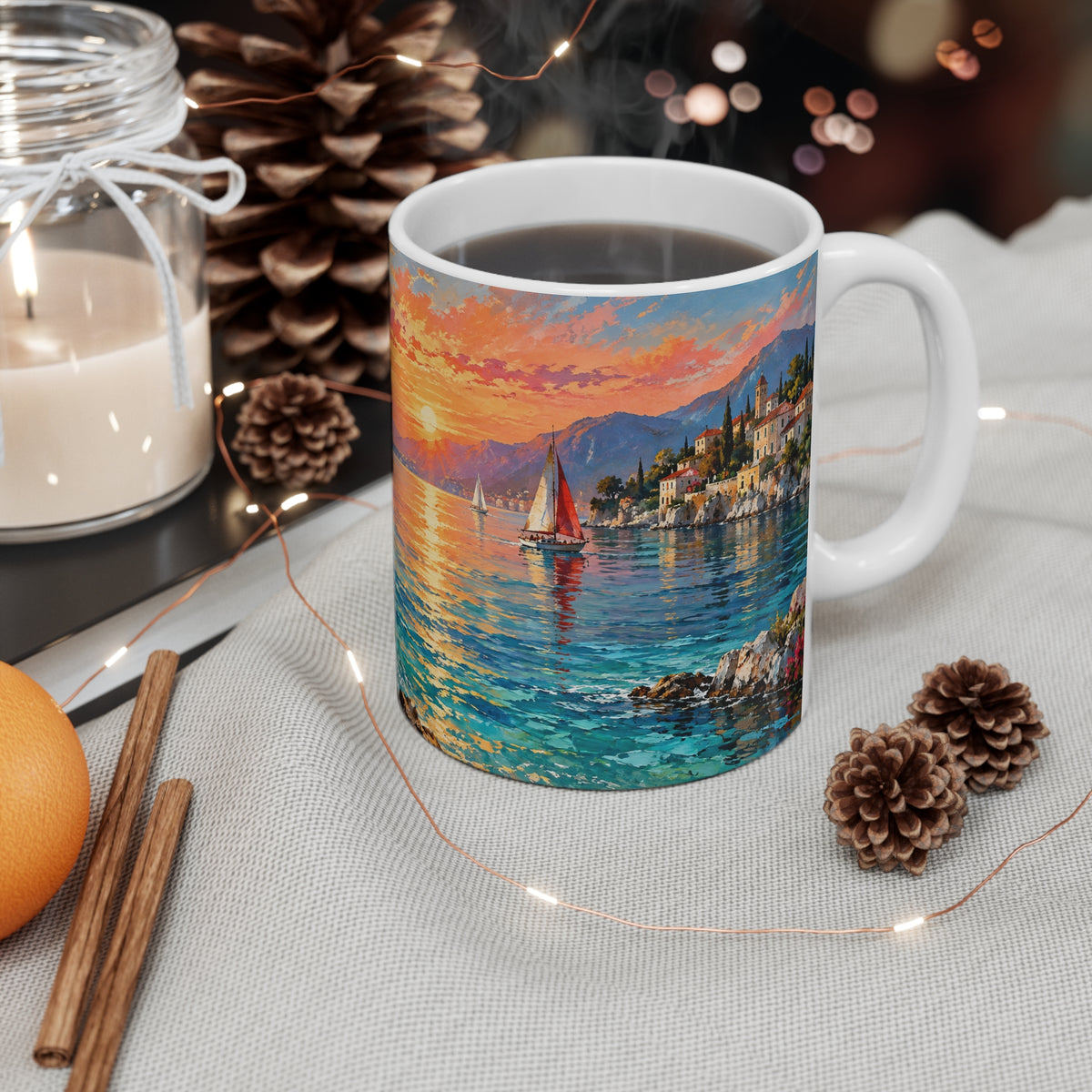 Seaside Impression | Classic Art Sailing Coffee Mug Gift (11oz)