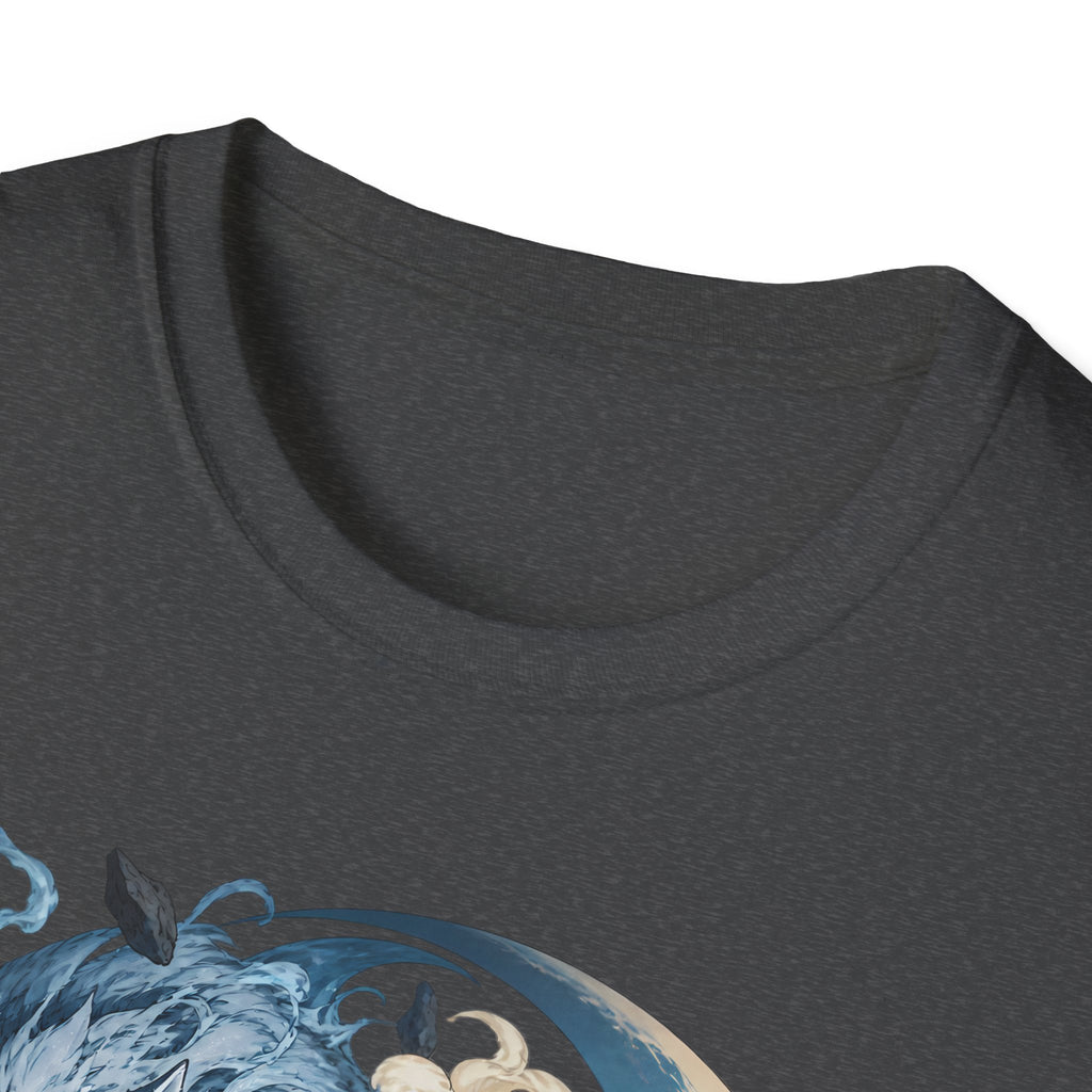 Wolf Spirit T-Shirt | Japanese Samurai | Yin Yang Blue & White Wolves Graphic Tee